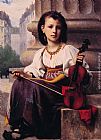 Francois Alfred Delobbe The Young Musician painting